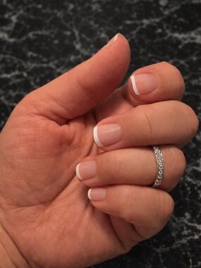 14k white gold wedding band. 1/2 carat diamonds